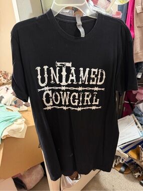 Untamed Cowgirl Black Graphic Tee